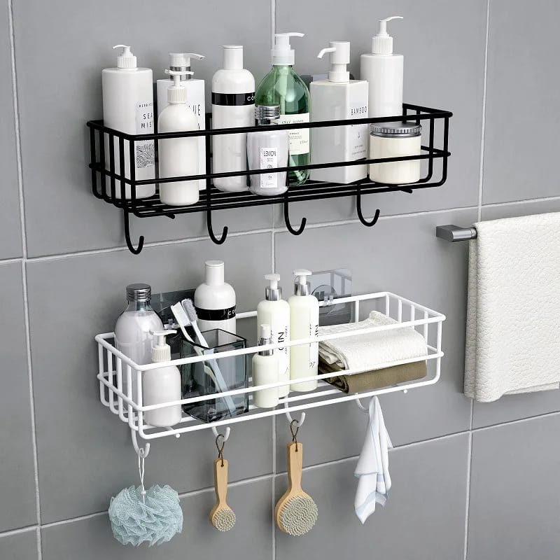 Metallic Bathroom Shelf