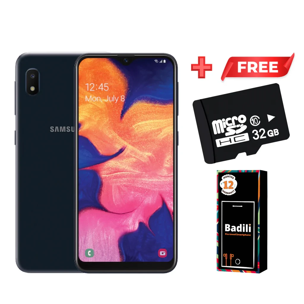 Samsung Galaxy A10e 2GB/32GB  (Refurbished) + Free 32GB SD Card