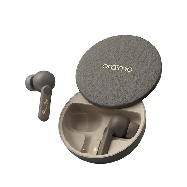 Oraimo OEB-E105D Spacepods X Burna Boy ANC True Wireless Earbuds, Waterproof - Uranolithgrey - Get FREE Type-C Cable