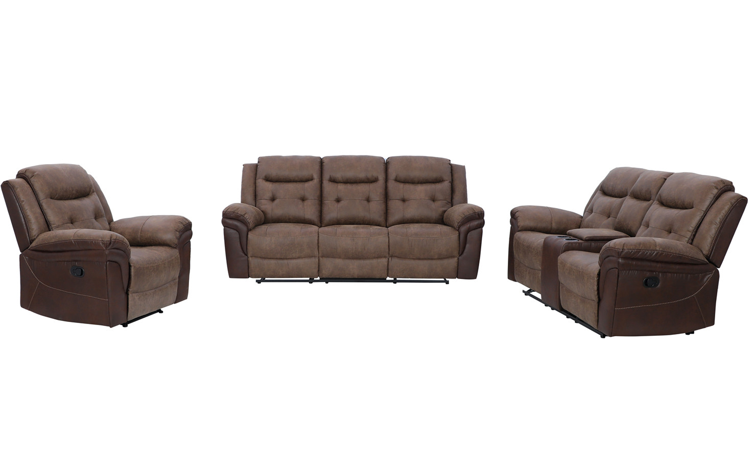 Dolce 7 Seater Recliner Sofa- Choco Brown