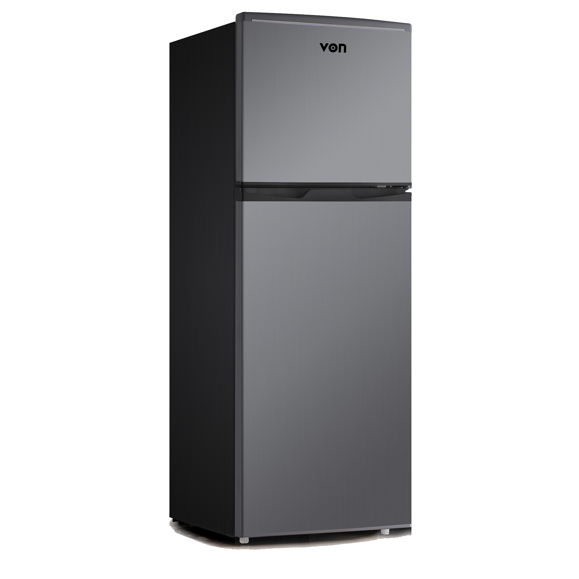 Von VRT-138DRHX Double Door Fridge 138L - Inox