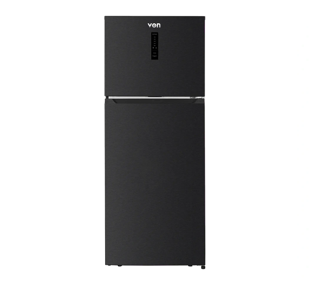 Von VRT-420NVAK Double Door Inverter Fridge 415L - Dark Inox
