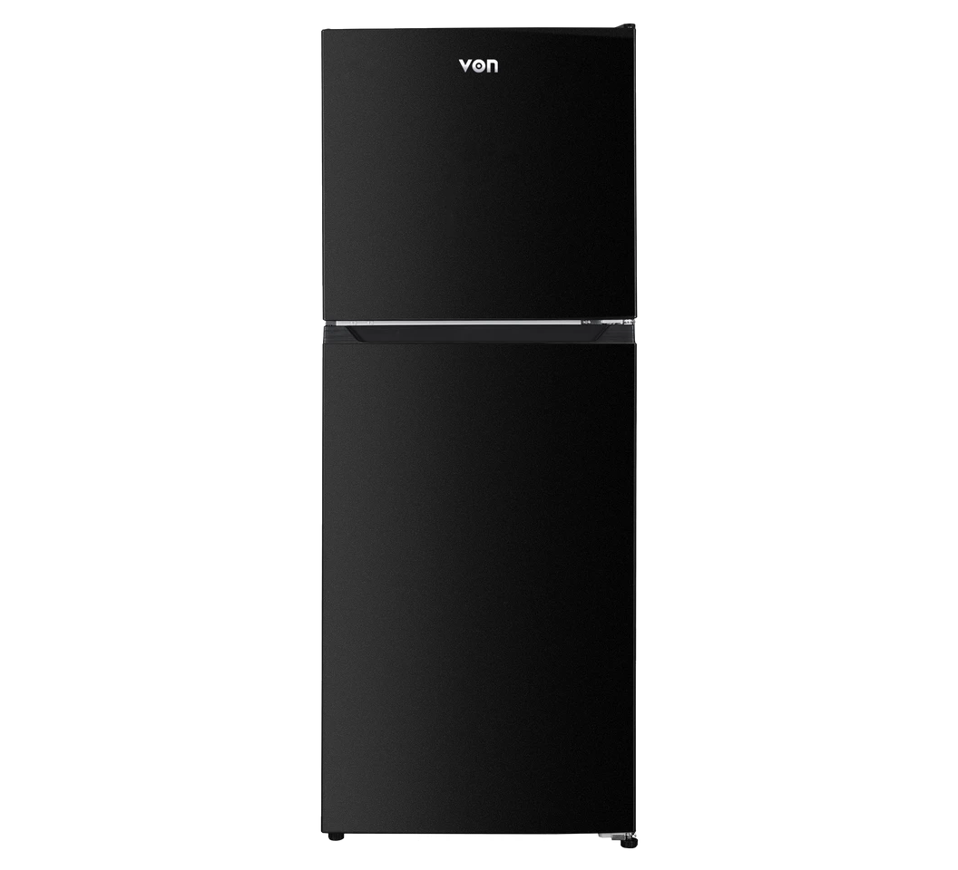 Von VRT-197NRAK Double Door Fridge 197L - Dark Inox