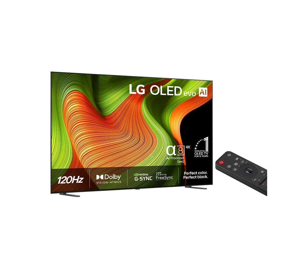 LG 77" OLED77B56LA OLED 4K TV - Dolby Vision, Magic remote, Smart, HDR10, a8 AI Processor Gen2, webOS25