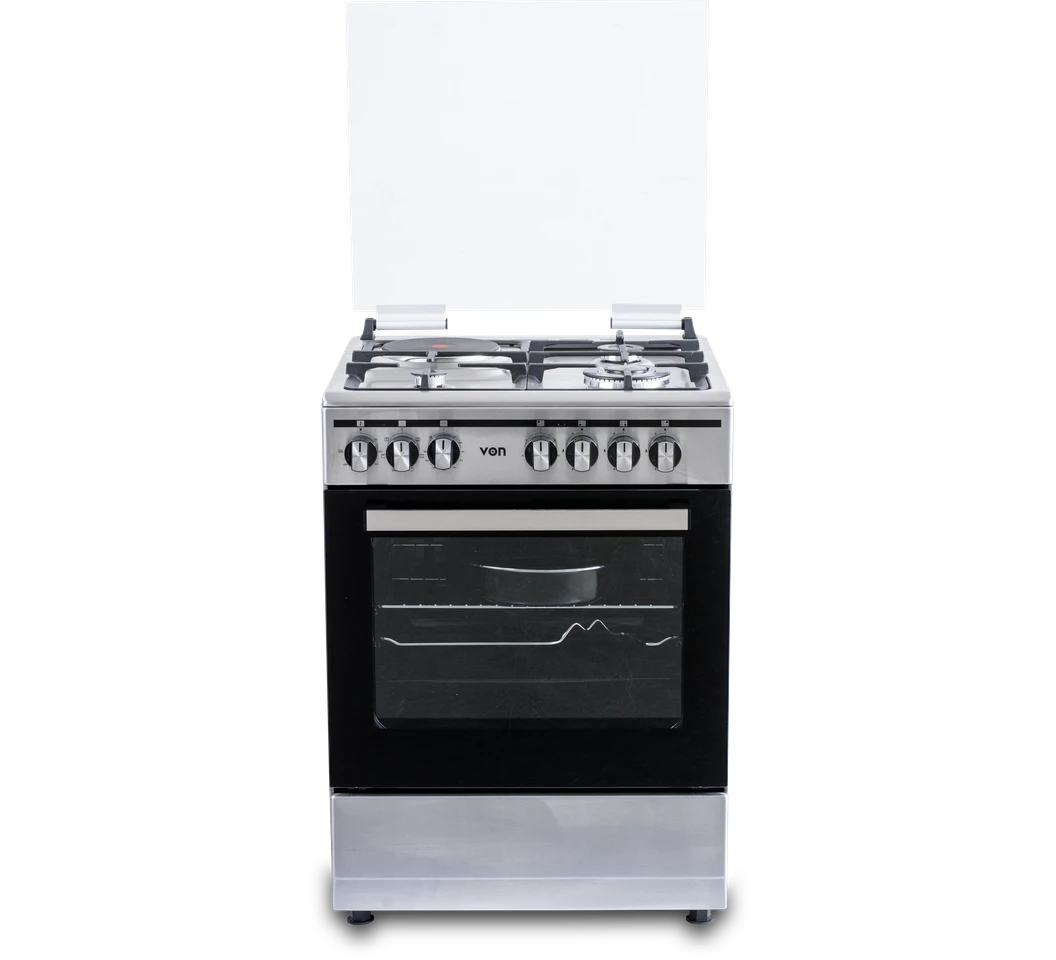Von Cooker 3 Gas + 1 Electric - VCF663161FSX Cast Iron Semi Inox