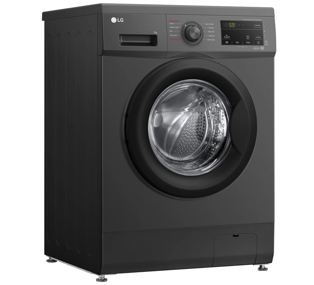 LG F4J3TYG6J Front Load Washing Machine, 8KG - 6 Motion Direct Drive, Steam Technology