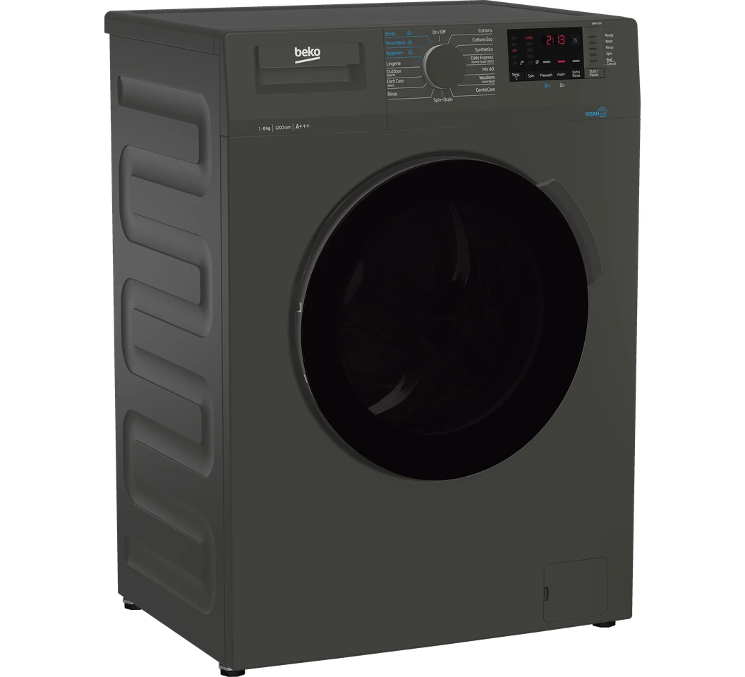 Beko BAW386 UK Front Load Washing Machine, Grey - 8KG