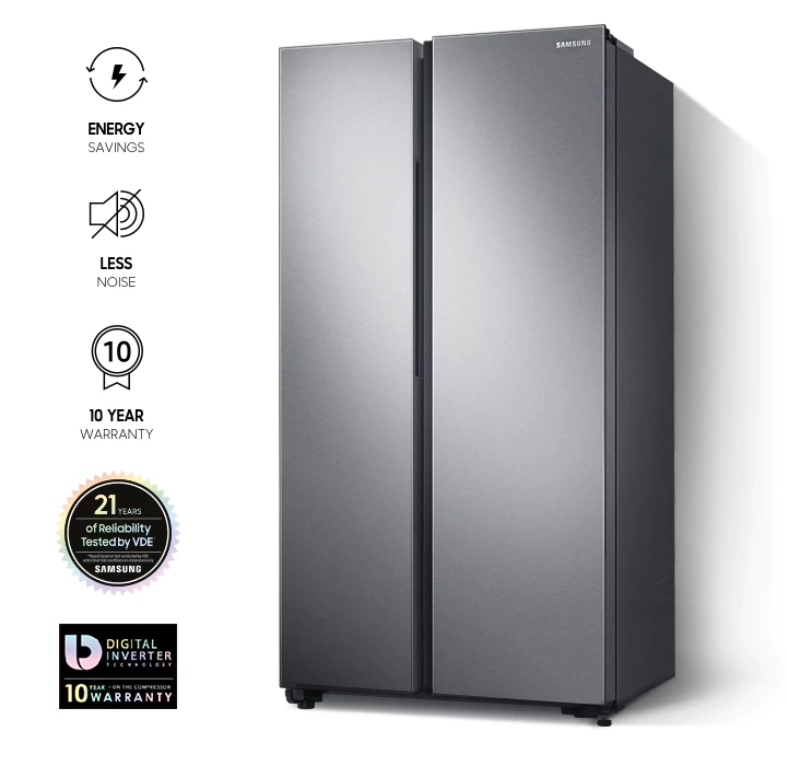 Samsung RS62R5001M9 Side by Side Refrigerator, 647L