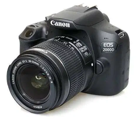 Canon EOS 2000D DSLR Camera w/Canon EF-S 18-55mm F/3.5-5.6 Zoom Lens