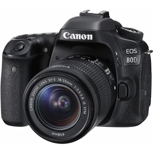 Canon EOS 80D Digital SLR Camera Body with Canon EF-S 18-55mm f/3.5-5.6 is STM Lens 3 Lens DSLR