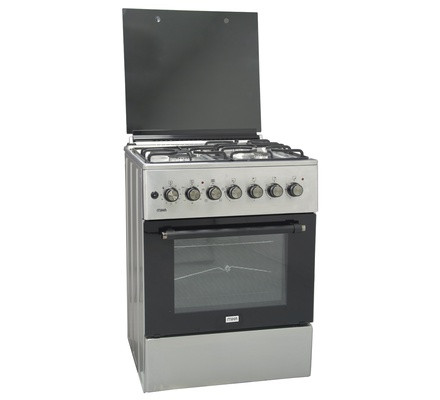 Mika Standing Cooker, 60cm X 60cm, 3 + 1, Electric Oven, Half Inox