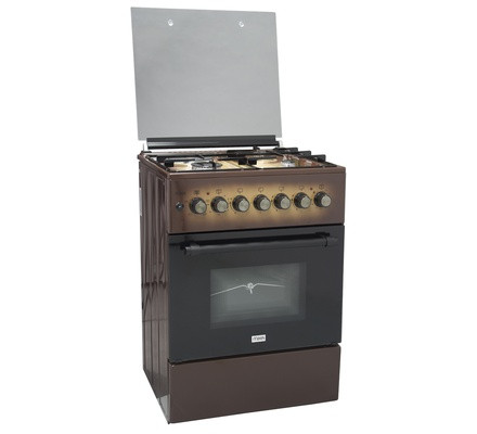 Mika Standing Cooker, 58cm X 58cm, 3 + 1, Electric Oven, Light Brown TDF