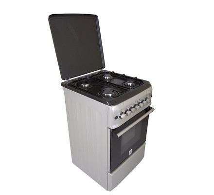 Mika Standing Cooker, 50cm X 55cm, 4GB, Electric Oven, Silver