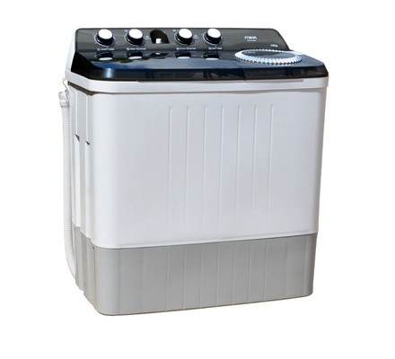 Mika Washing Machine, Semi-Automatic Top Load, Twin Tub, 10Kg, White & Grey
