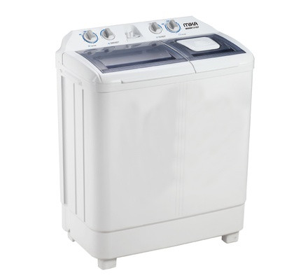 Mika Washing Machine, Semi-Automatic Top Load, Twin Tub, 6Kg, White & Grey