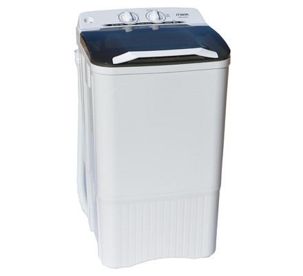 Mika Washing Machine, Semi-Automatic Top Load, Single Tub, 6Kg, White & Grey