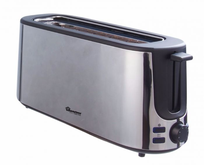 RAMTONS 2 SLICE WIDE SLOT POP UP TOASTER STAINLESS STEEL- RM/586