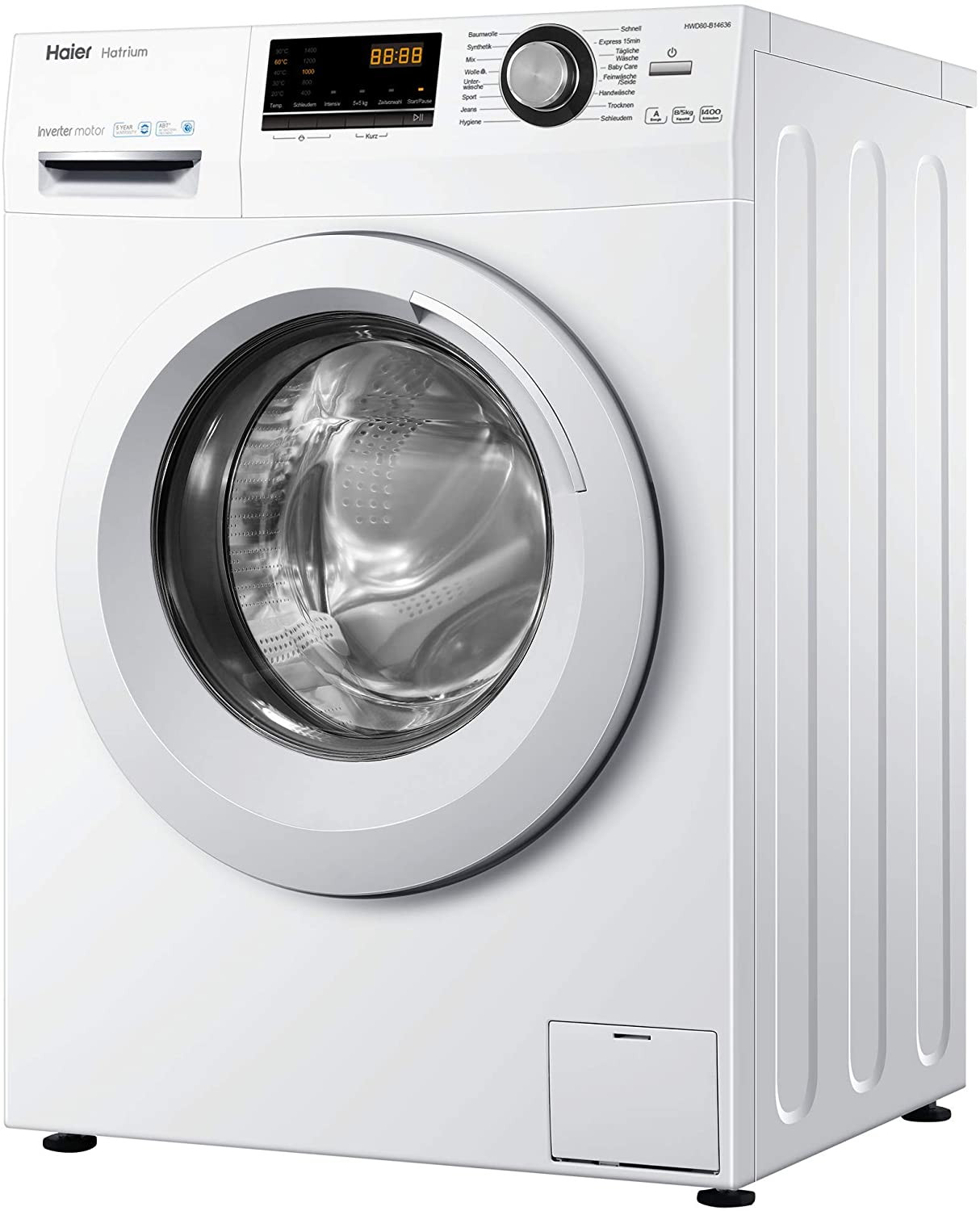 Haier HWD80-B14636 Washing Dryer / A / 1080 kWh per Year / 1400 rpm / 8 kg Wash / 5 kg Dry / End Time Delay / AquaProtect [Energy Class A]