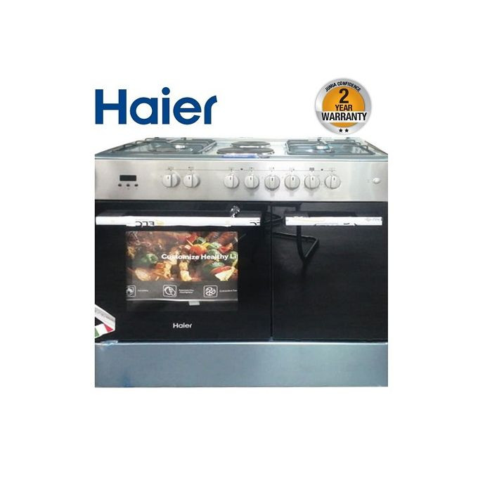 Haier HCR6042EGS 4 + 2 Cooker with Electric Oven - Inox