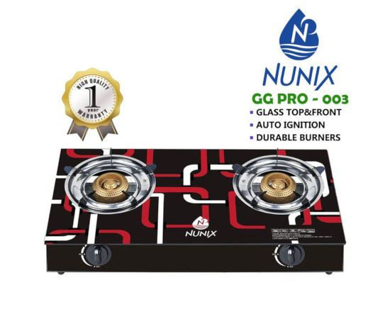 Nunix GG PRO-003 Tampered Glass Gas Table Cooker