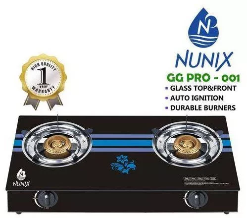 Nunix GG PRO-001 Glass Gas Table Cooker