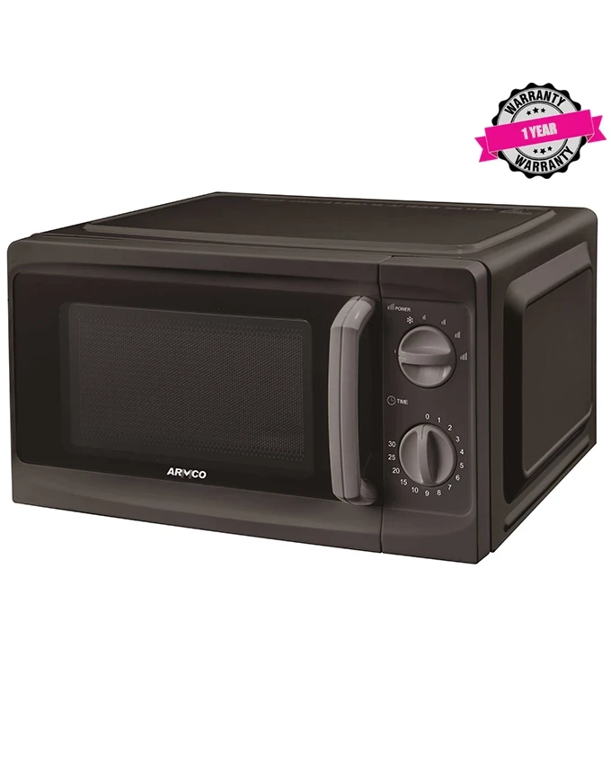 ARMCO AM-MS2023(BK) 20L Manual Microwave Oven, 700W, Black.
