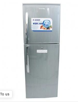 Bruhm BRD185 - Double Door Refrigerator - 6.5Cu.Ft