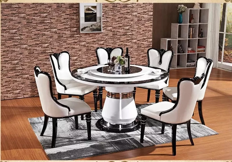 Round Marble Dining Table – 6 Seater