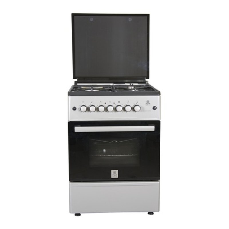 MIKA MST60PU31SL/SD Standing Cooker, 58cm X 58cm, 3 + 1, Electric Oven, Silver