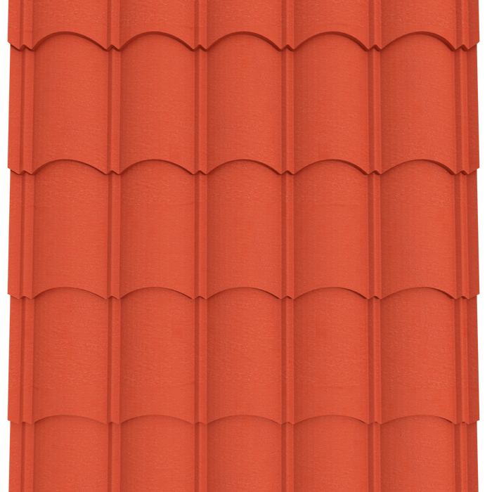 Orientile 28G Tile Red Textured Roofing Sheet