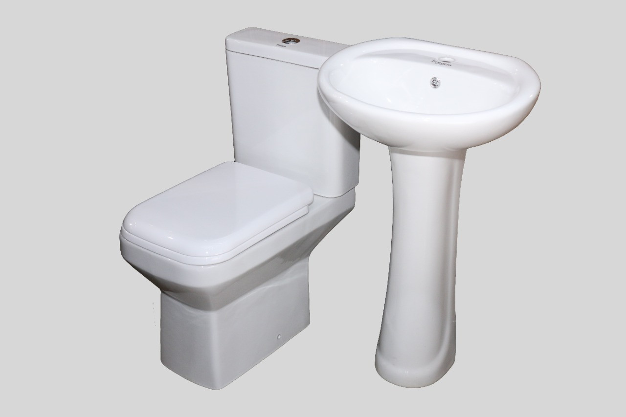 Square Close Couple Toilet – W029P Full Set
