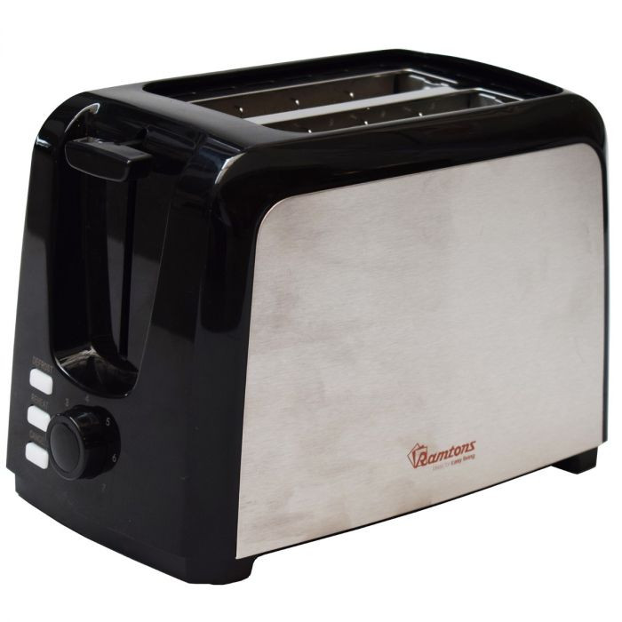 RAMTONS 2 SLICE POP UP TOASTER STAINLESS STEEL- RM/564