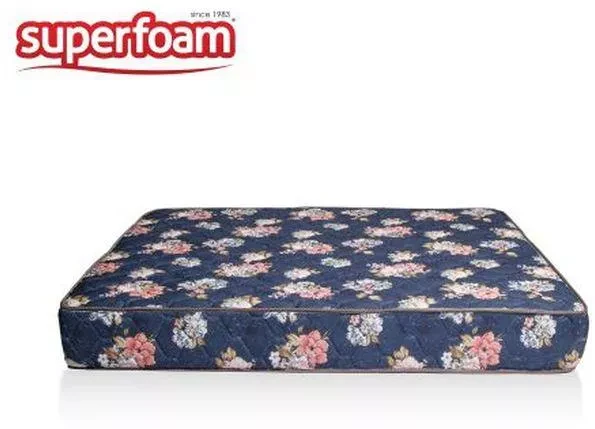 Superfoam Premium Medium Density Quilted(5 x 6 x 6) - Blue With Flower