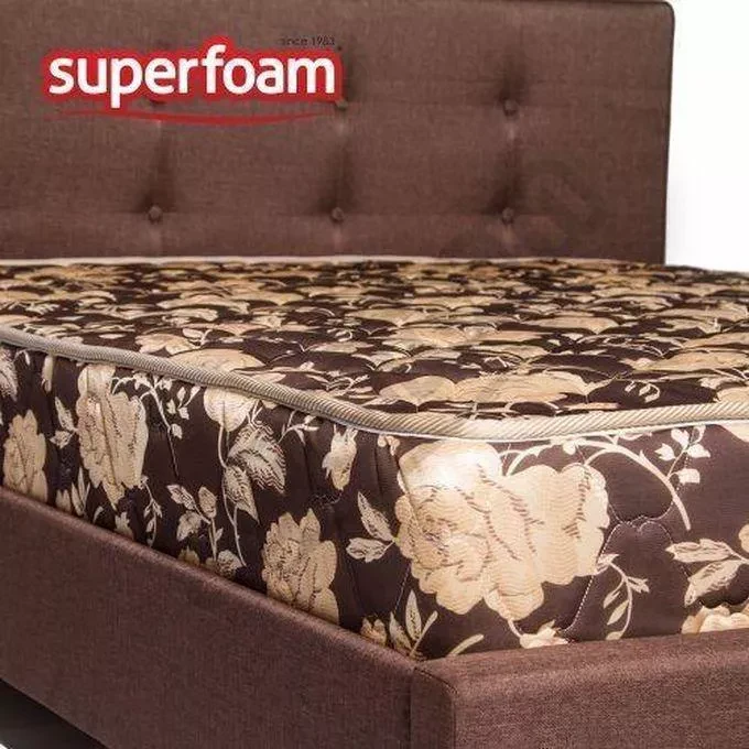 Superfoam Morning Glory Medium Density Quilted(4 x 6 x 6) - Brown & Beige