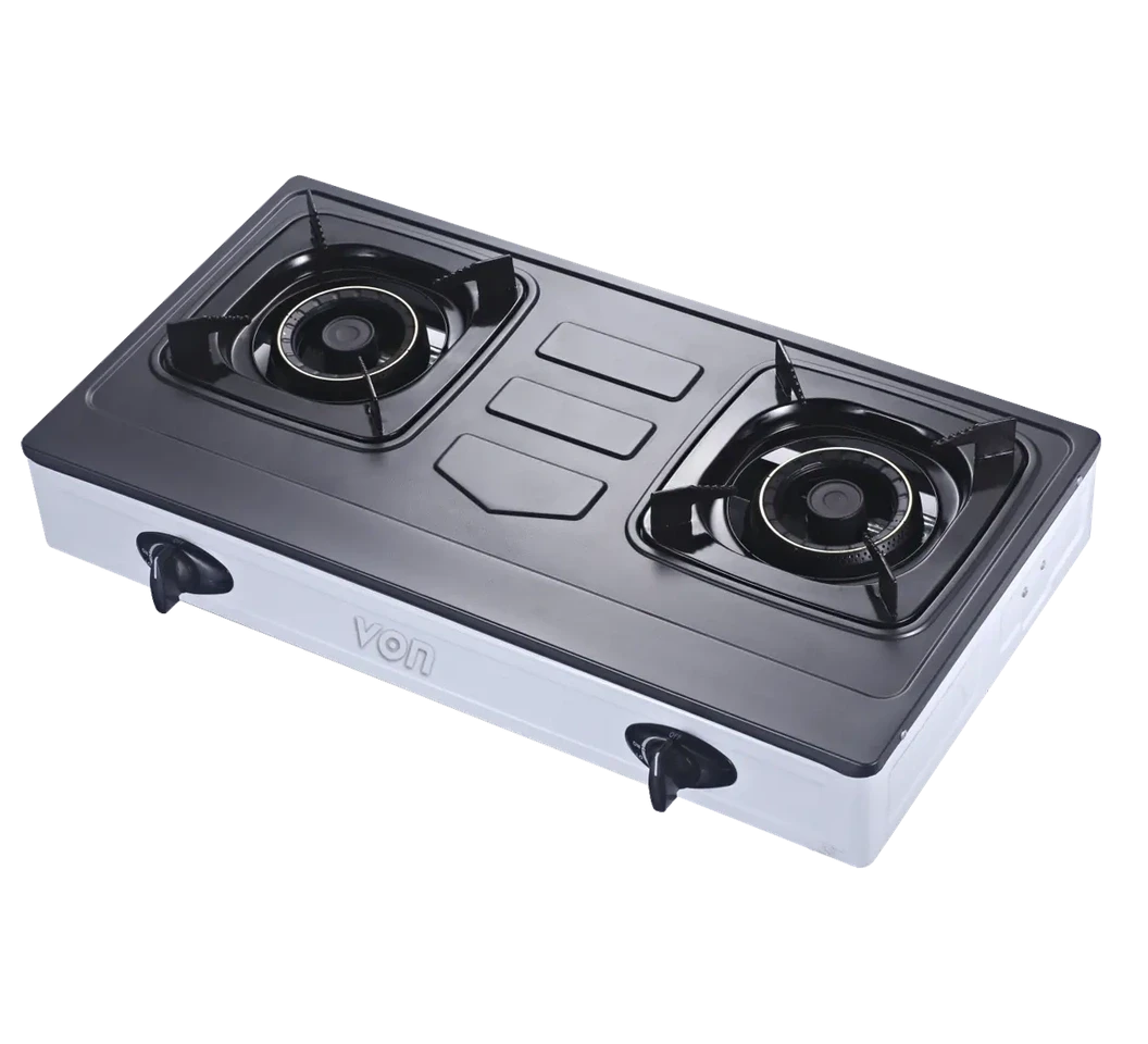 Von VCT2TRGY Table Top Dual Burner - Grey